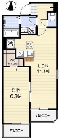 北与野駅 徒歩6分 1階の物件間取画像